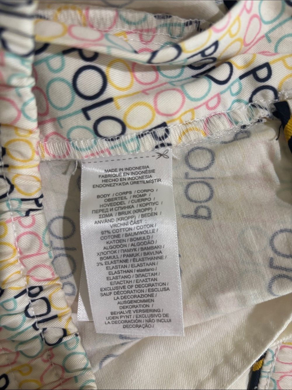 Polo by Ralph Lauren White Multicolor Logo-Print Shorts. Men's Medium. Like new! - Picture 4 of 8